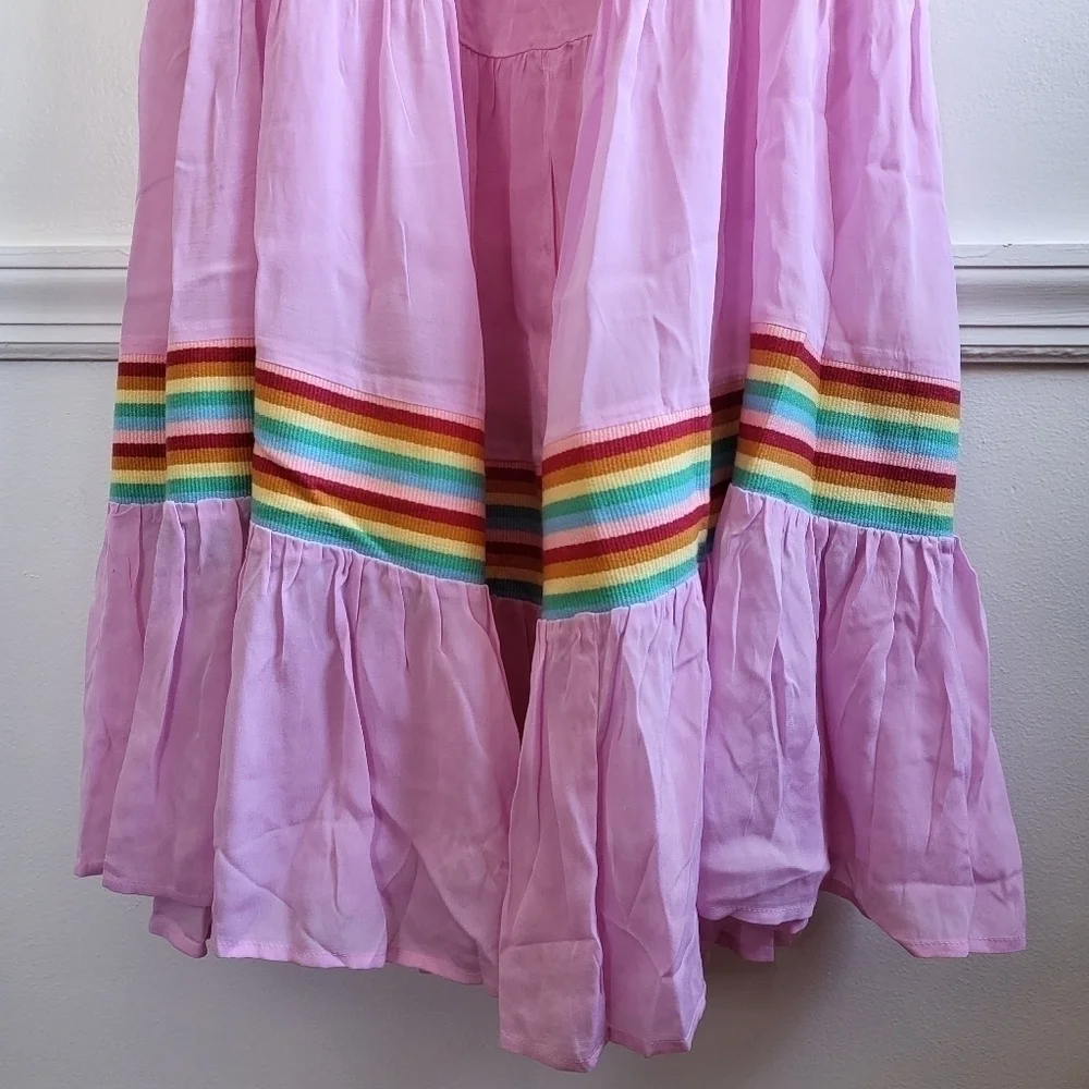 New Pitusa Silky Tie Keyhole Sleeveless Candy Pink Swim Cover-Up Dress NWT